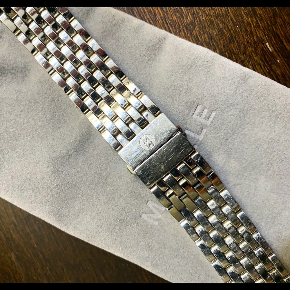 COPY - Michele Deco 18mm silver watch band